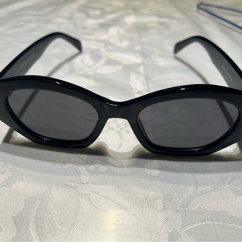 Celine Black Oval Women's Sunglasses - Picture 2 of 5
